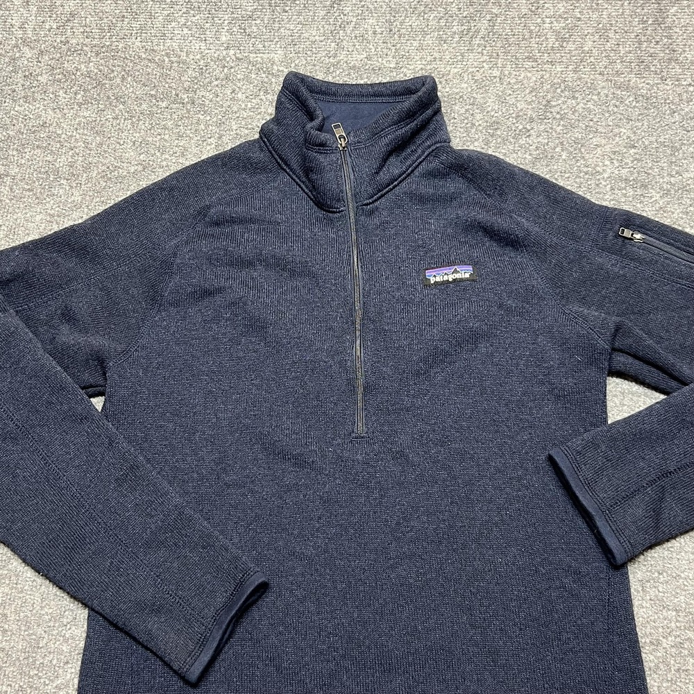 Patagonia Better Sweater 1/4 Zip Pullover Womens Medium Blue Fleece STY 25618